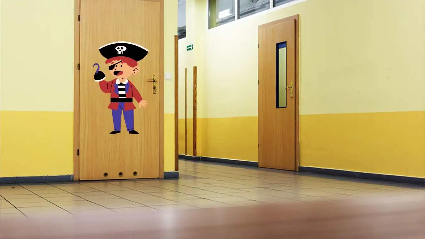 pirate themed classroom door